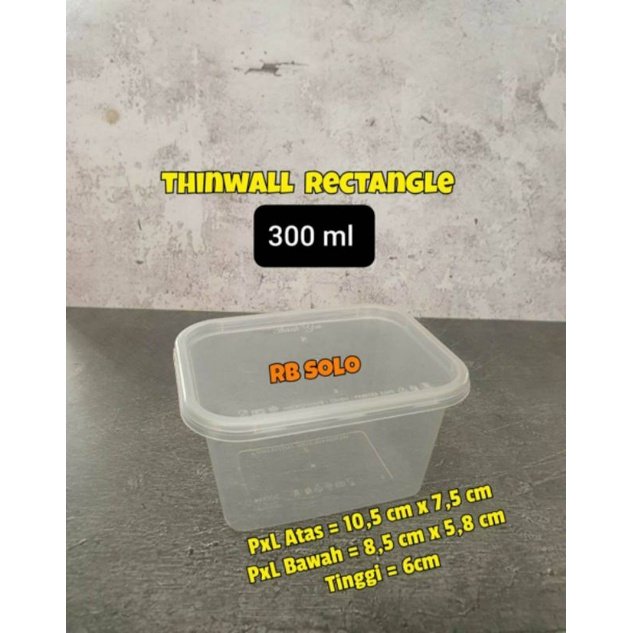 Thinwall Rectangle 300 ml microwave oven safe