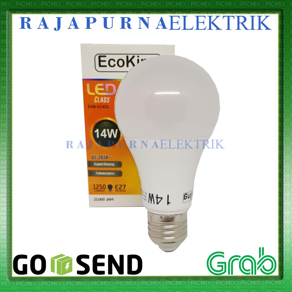 LAMPU LED 14W - 14 watt ECOKING SUPER TERANG - TAHAN LAMA (PAKET 10Pcs)
