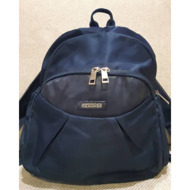 Ransel nylon mix kulit bran American Tourister