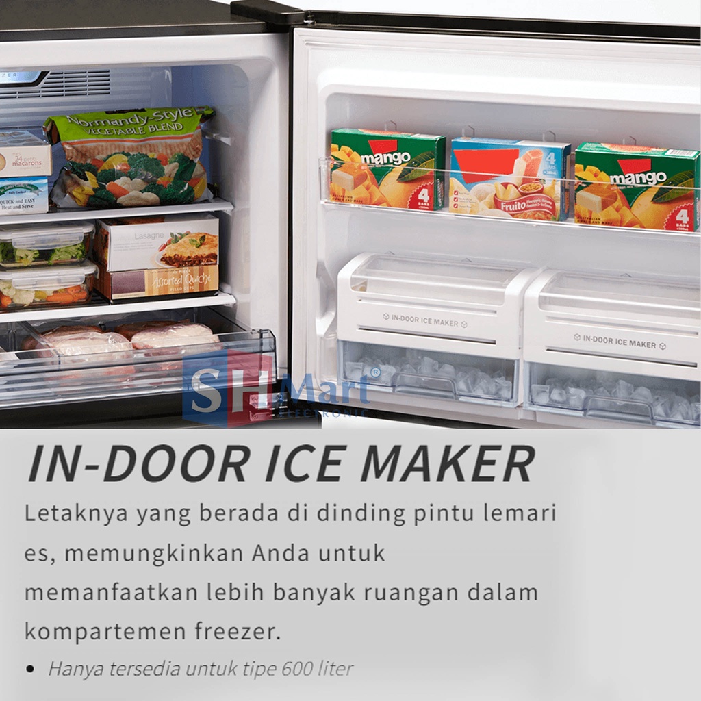 KULKAS SHARP 2 PINTU KAPASITAS 428 LITER SJ-IG570M-SL / SJ-IG571PG-BK INVERTER WITH AG+ NANO DEODORIZER GARANSI RESMI