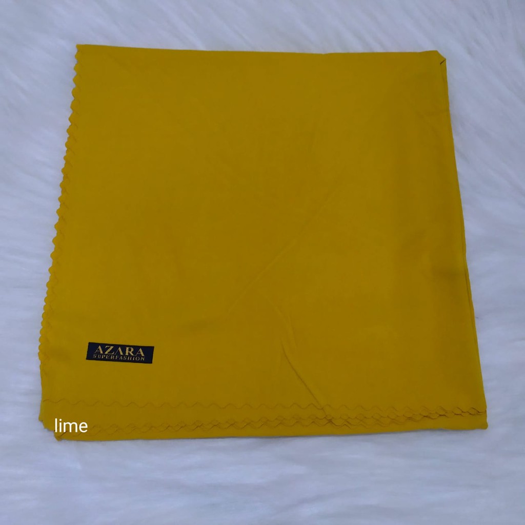 Hijab Azara Oskara / masahi syari 130x130cm LC Jilbab square / segiempat jumbo syar'i Lasercut/Voal-Lime