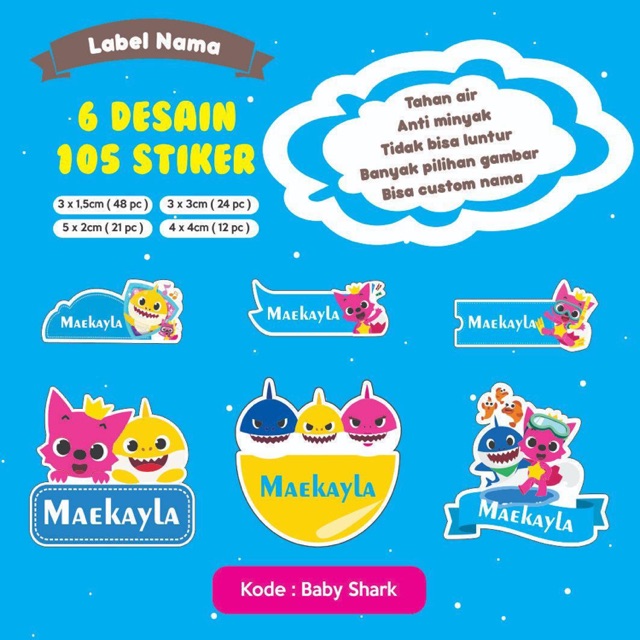 

Stiker nama label nama anti air kekinian 105 stiker