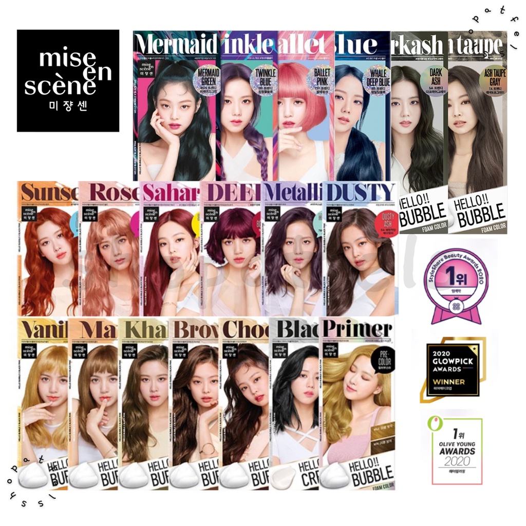 Jual [ready Makassar] Mise En Scene X Blackpink Hello Bubble Foam Hair Color X 2021 Limited