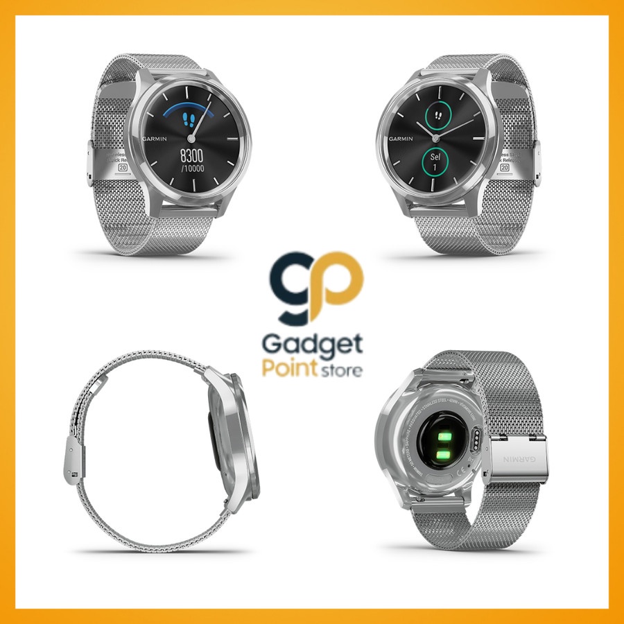 Garmin Watch Vivomove Luxe Silver SmartWatch- Garansi Resmi 2 Tahun