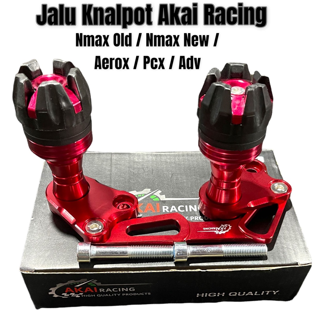 Jalu Knalpot Full Set Akai Racing 01 CNC Pelindung Knalpot Nmax,Nmax New 2020,Aerox,Lexi,Xmax,Pcx,Adv &amp; Lainnya