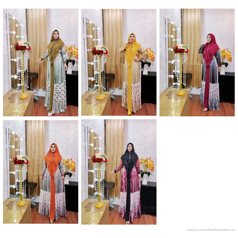 CHAFIA SYARI BY ASMARYAM Maryam_Gamis Dress Syari Kekinian Terlaris Termurah Bestseller