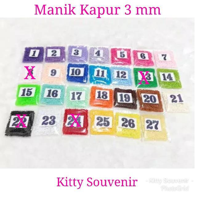 Manik kapur, mote susu 3 mm