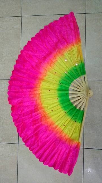 NEW UPDATE 2pcs Kipas Tari Couple Gradasi Pelangi