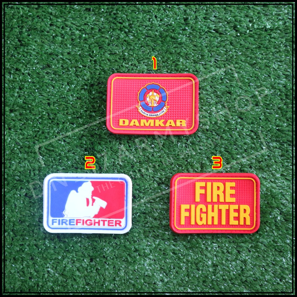 Patch Rubber/Logo Pemadam Kebakaran, Damkar, Fire Fighter