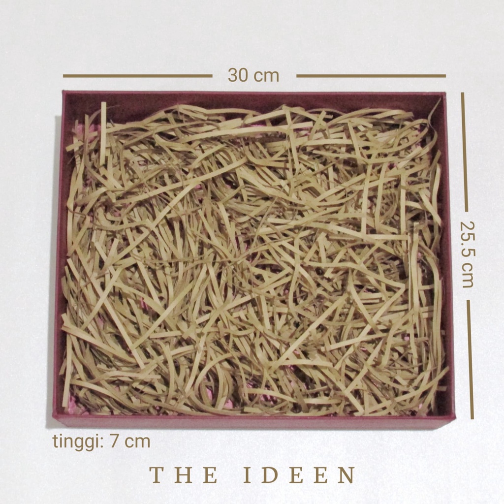 THE IDEEN - SHREDDED PAPER 30 GRAM | COKLAT | KERTAS CACAH KUALITAS PREMIUM | STRIP SERUT VINTAGE BROWN | ISIAN BOX HAMPERS PACKAGING | FILLER PARCEL WARNA COKELAT