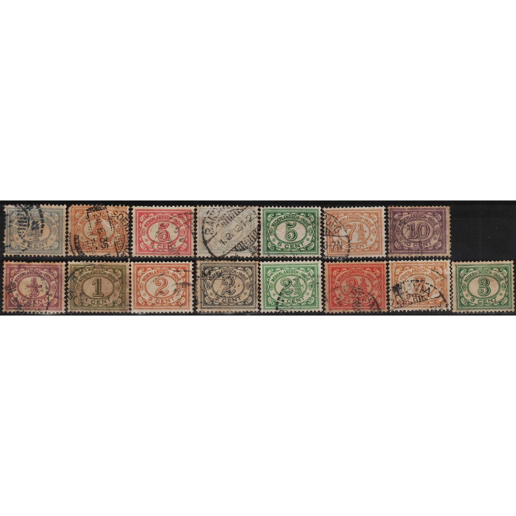 

Perangko Filateli L118 - Netherlands Indies FU 16v 1912-1930 Numeral