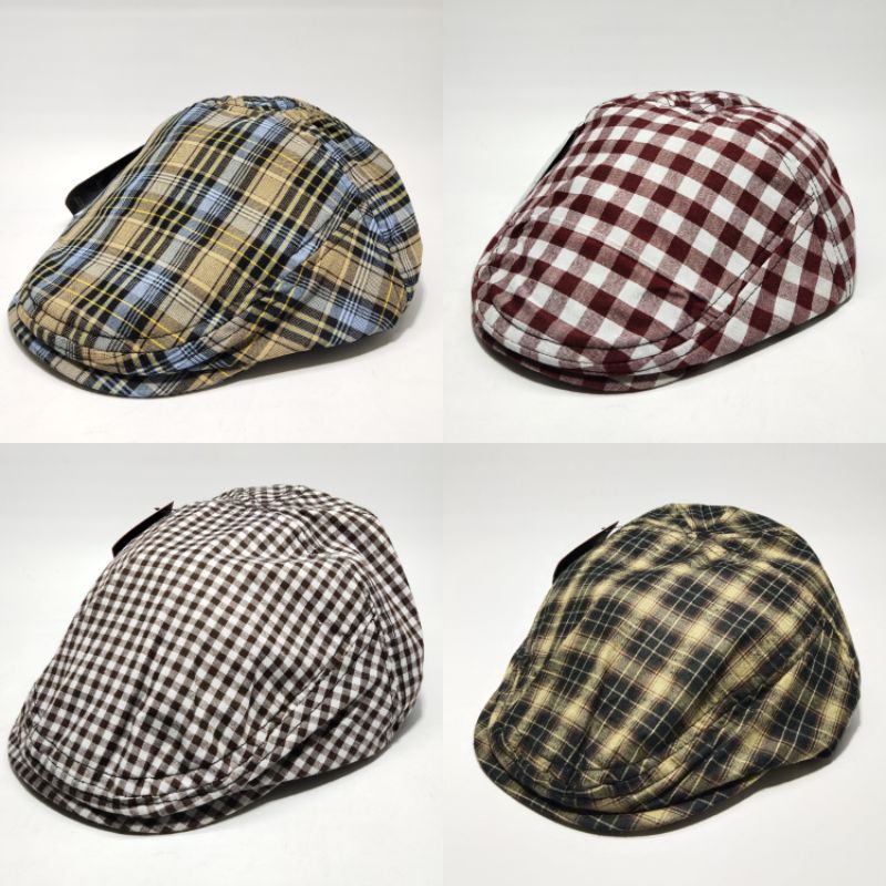 flat cap hat kotak2 / topi kodok / topi copet / topi pelukis /topi sutradara/ topi pria wanita