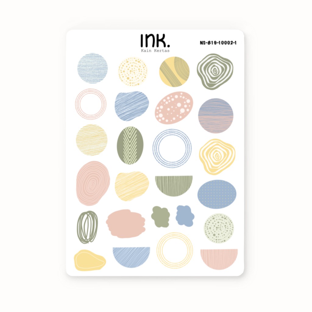 

Patterned Circle Sticker - Journal & Decor Stiker (NS-819-10002-1)