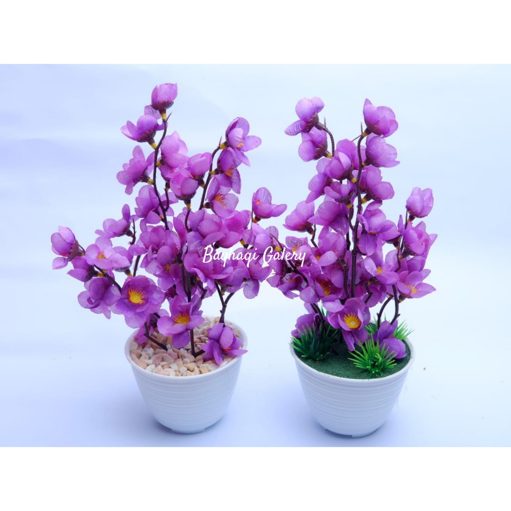 BUNGA SAKURA RIMBUN IMPORT MURAH D10 // BUNGA HIAS SAKURA // BUNGA ARTIFICIAL// BUNGA DEKORASI RUMAH-3