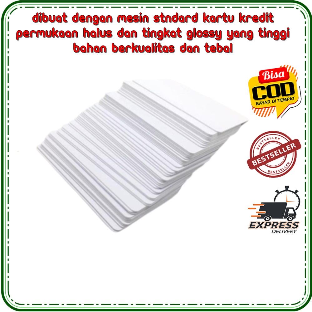 

Kartu Pvc Polos Blank iD card Thermal Overlay ISO Pengenal Nama Tebal Putih Blank Id Card Kartu Pelajar Kartu Mahasiswa Kartu Plastik