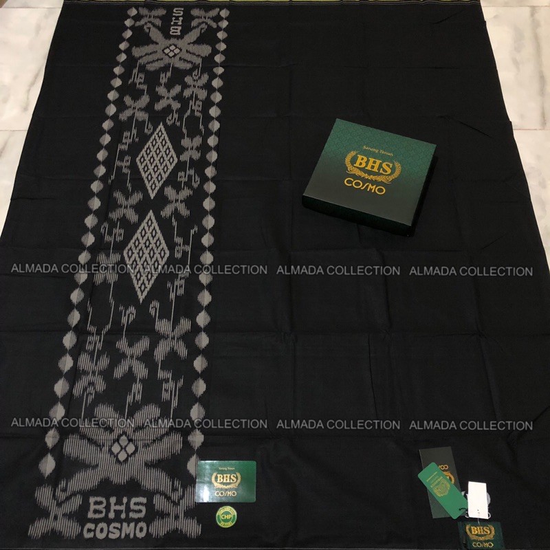 Sarung BHS COSMO HITAM WARNA POLOS (Original/Kualitas Tertinggi)