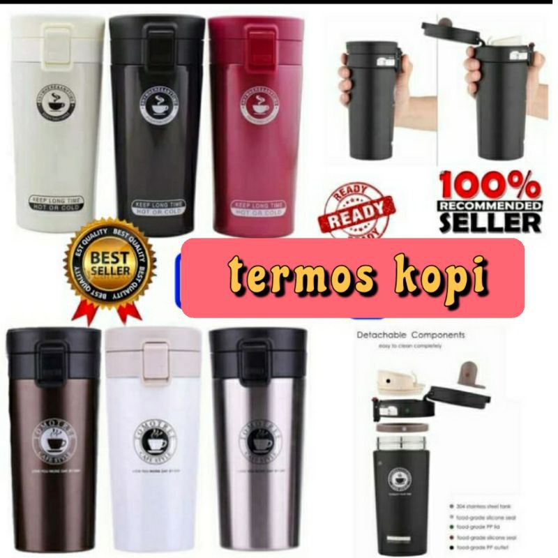 termos kopi vacum botol minum air panas dan dingin