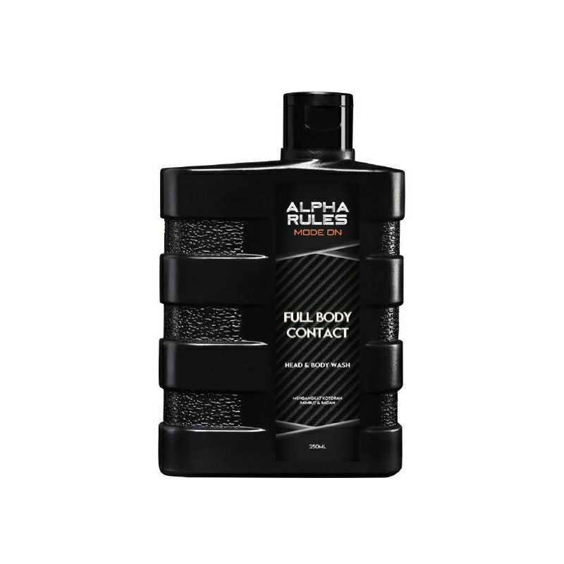 ALPHA RULES FULL BODY CONTACT 250 ml Body wash &amp; shampoo cleaner sabun perawatan pria skincare cowok