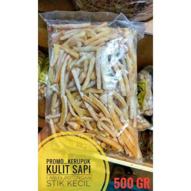 

Kerupuk Kulit Sapi Mentah Varian Stik Panjang Kemasan 500gram /Krupuk/Camilan/Krecek/Sapi Original