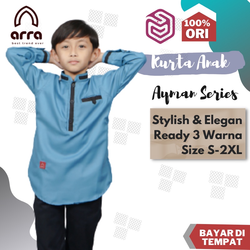 Baju Koko Kurta Anak Laki Laki Lengan Panjang Terbaru Original Arra Ayman Baju Koko Kurta Pakistan A