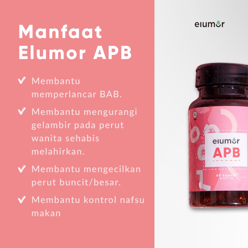 Elumor APB Isi 60 Kapsul (Suplemen Pelangsing Herbal Alami) - Kapsul Pelangsing