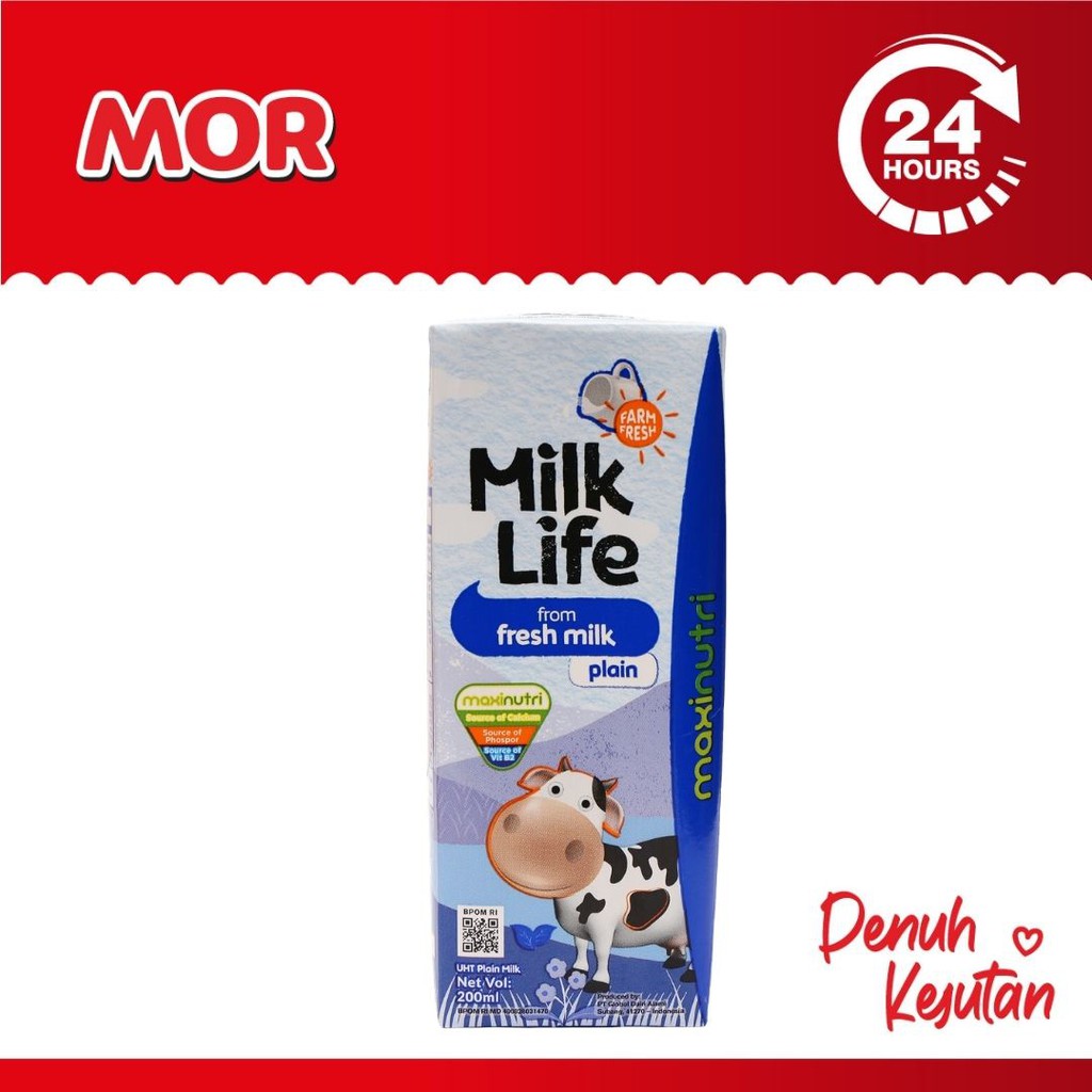 

MILK LIFE UHT Plain Susu Cair Fresh Milk 200 ml