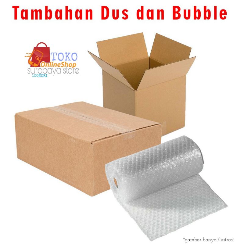 

paket tambahan packing aman buble + kardus + fragile