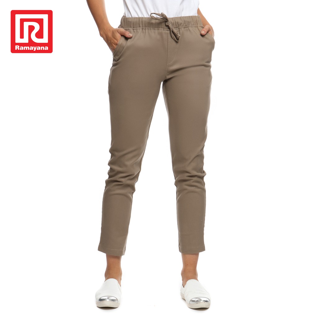  Ramayana  Pink By Jj Pakaian Wanita Celana  Chinos  Coklat 