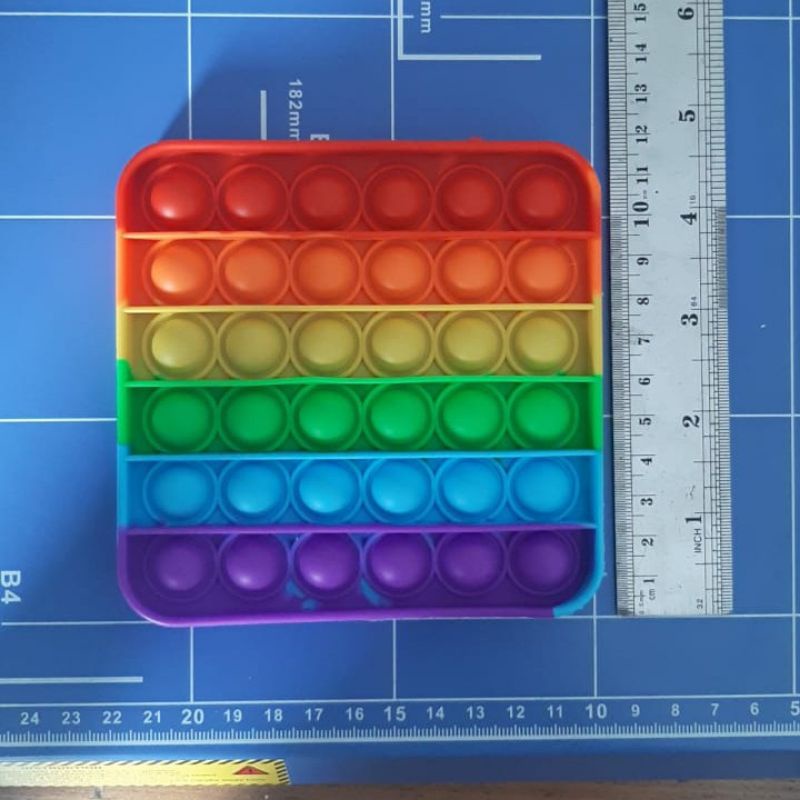 New fidget push Pop Its Round Toy Push bubble stress kids pop it murah popit mainan anak rainbow-1