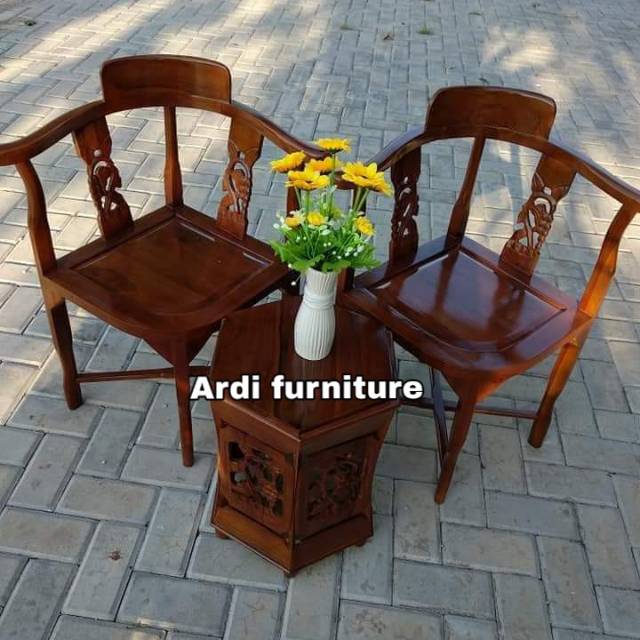 Meja kursi teras ukir jati ukir jepara