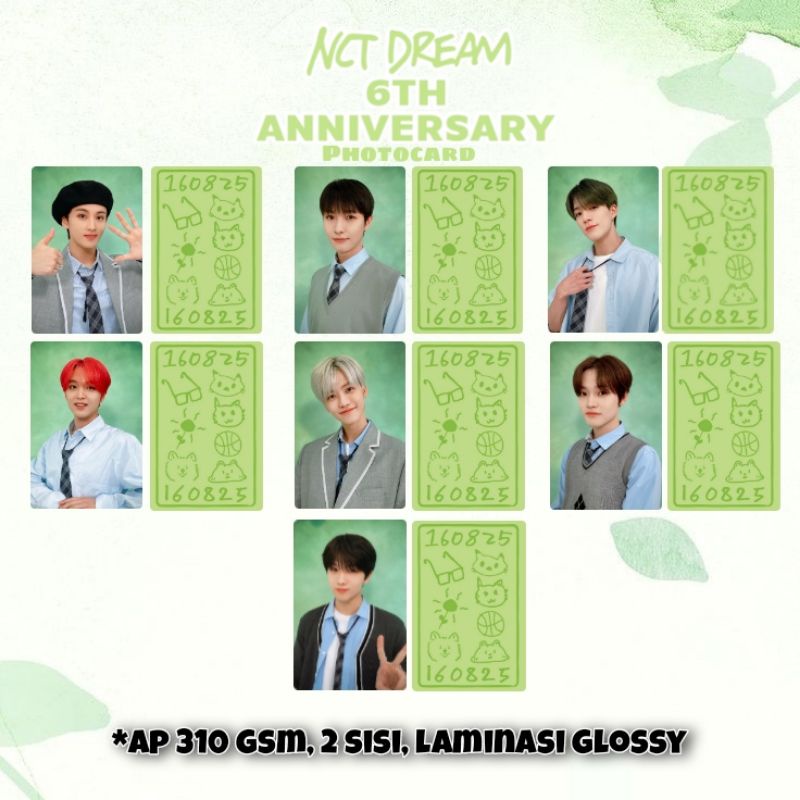 Photocard NCT Dream 6th Anniversary Unofficial (BACA DESKRIPSI)