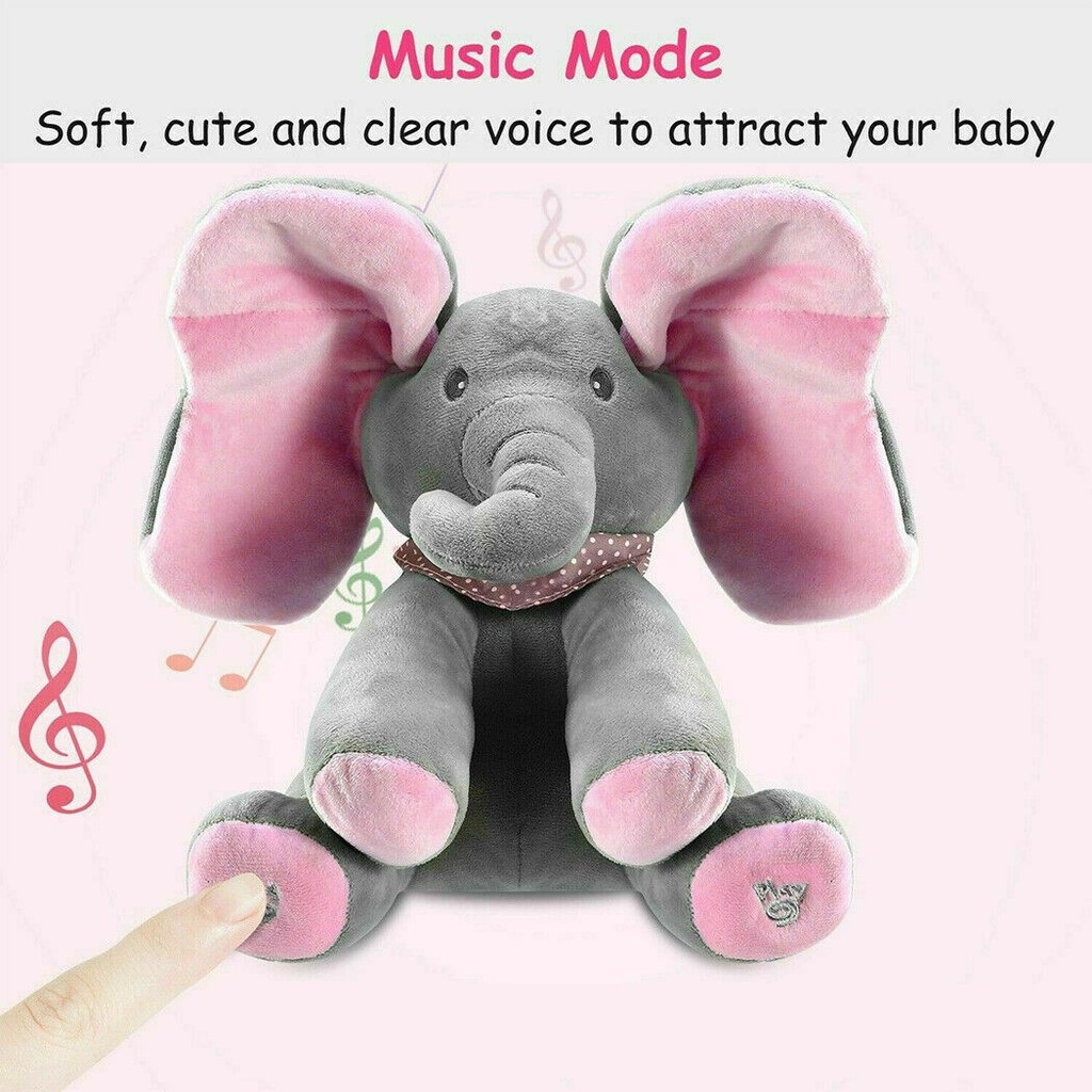 Boneka Peek a Boo Elephant Doll Sing And Move Cilukba Boneka Gajah Bernyanyi dan Bergerak Cilukba Boneka Gajah Boneka Lucu Boneka Bersuara Boneka Bayi Boneka Anak