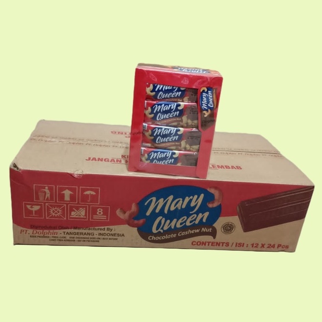 

2Xbtygneal Sakha Snack ) Marry Queen Chocolate Cashew Nut Coklat 12 Gr [24 Pcs/Box]