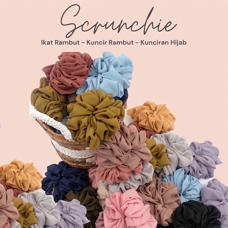 Scrunchie Hijab Kuncir Ikat Rambut Mengembang