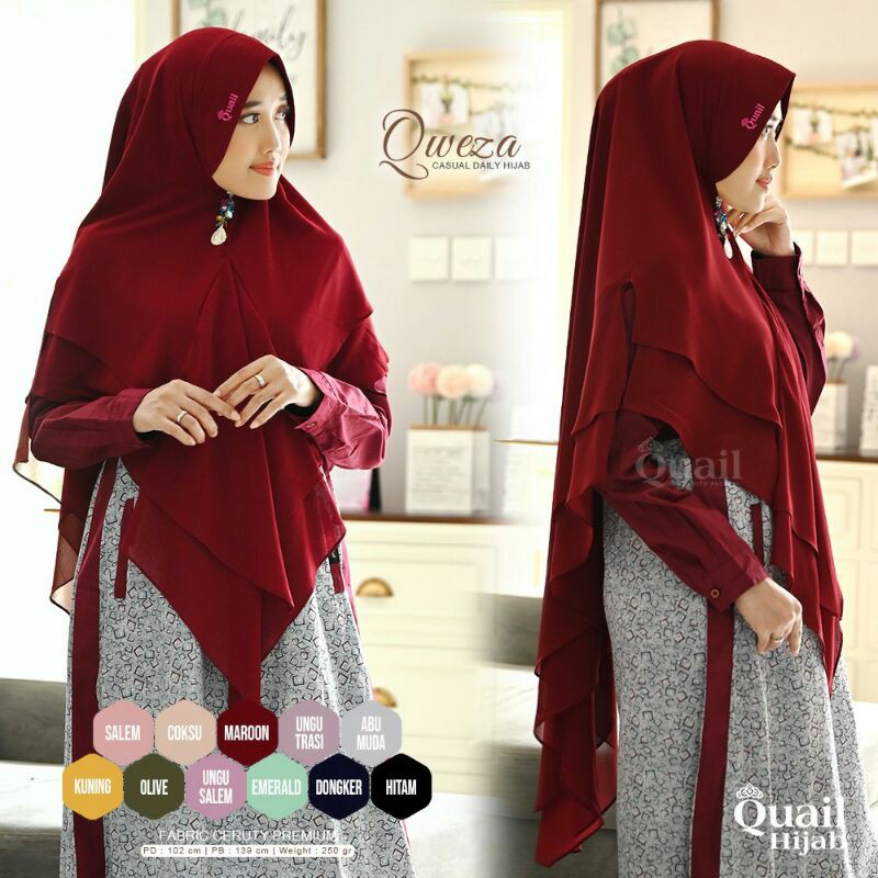 KHIMAR CERUTY QWEZA QUAIL HIJAB