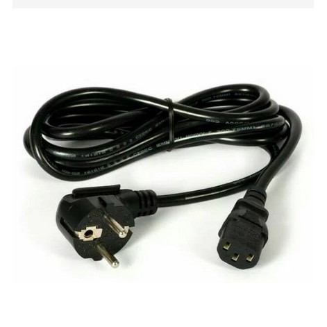 Kabel Power Cable Power Adaptor Charger Laptop Notebook / 0.75 CPU PC Komputer / 3 hole tebal