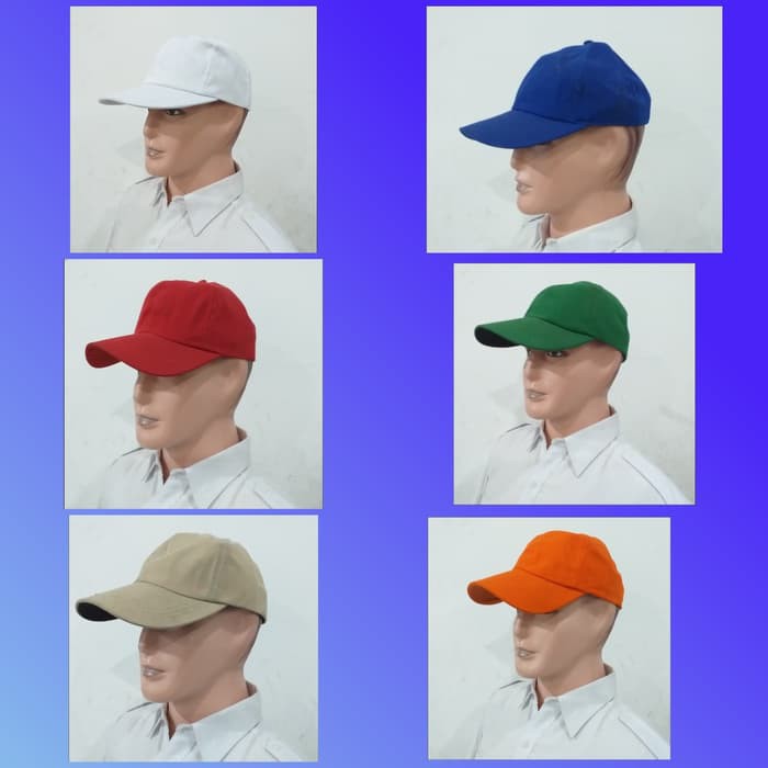 Topi Baseball Warna Polos / Topi Olahraga Dewasa