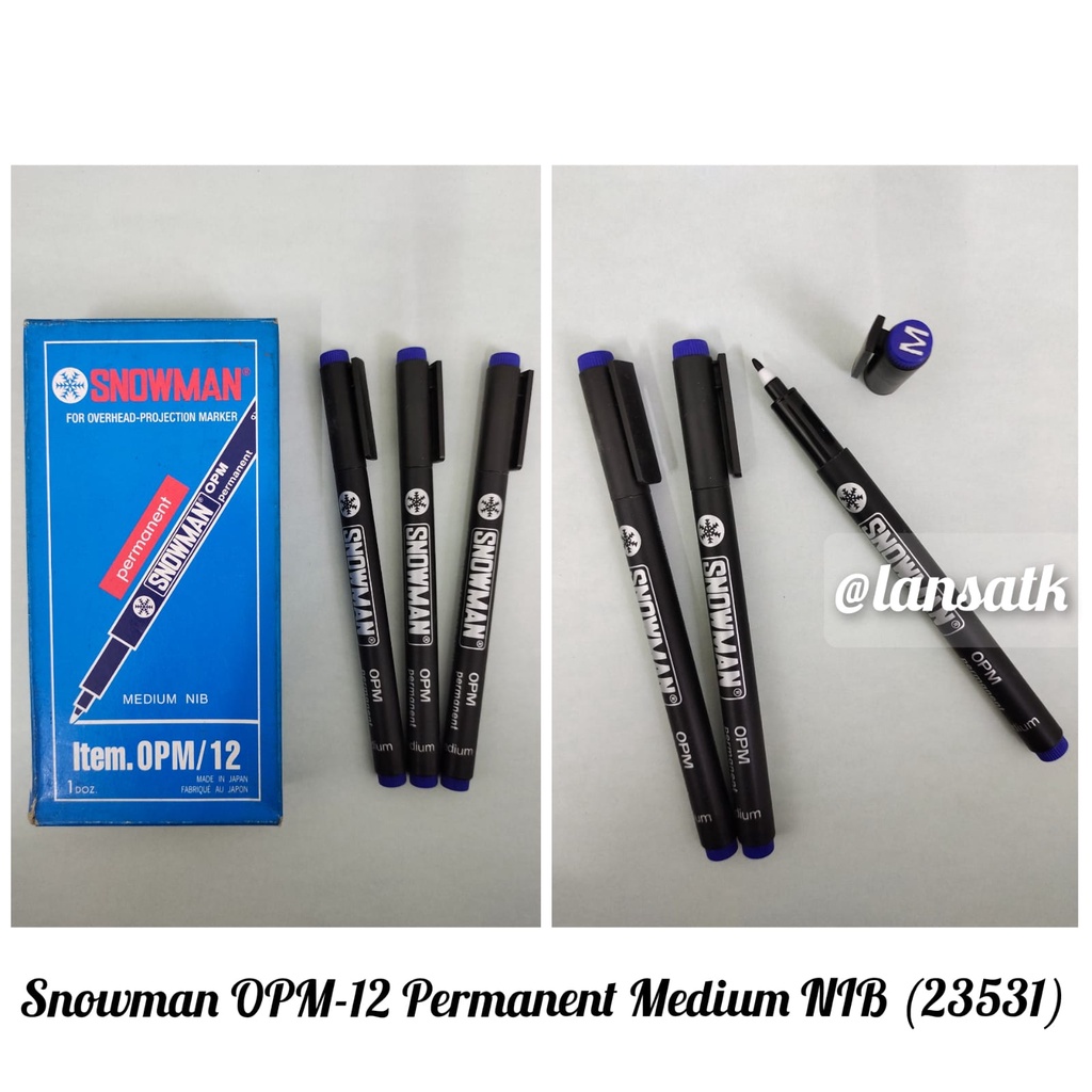 

SPIDOL SNOWMAN OPM BLUE permanent medium nib opm/12