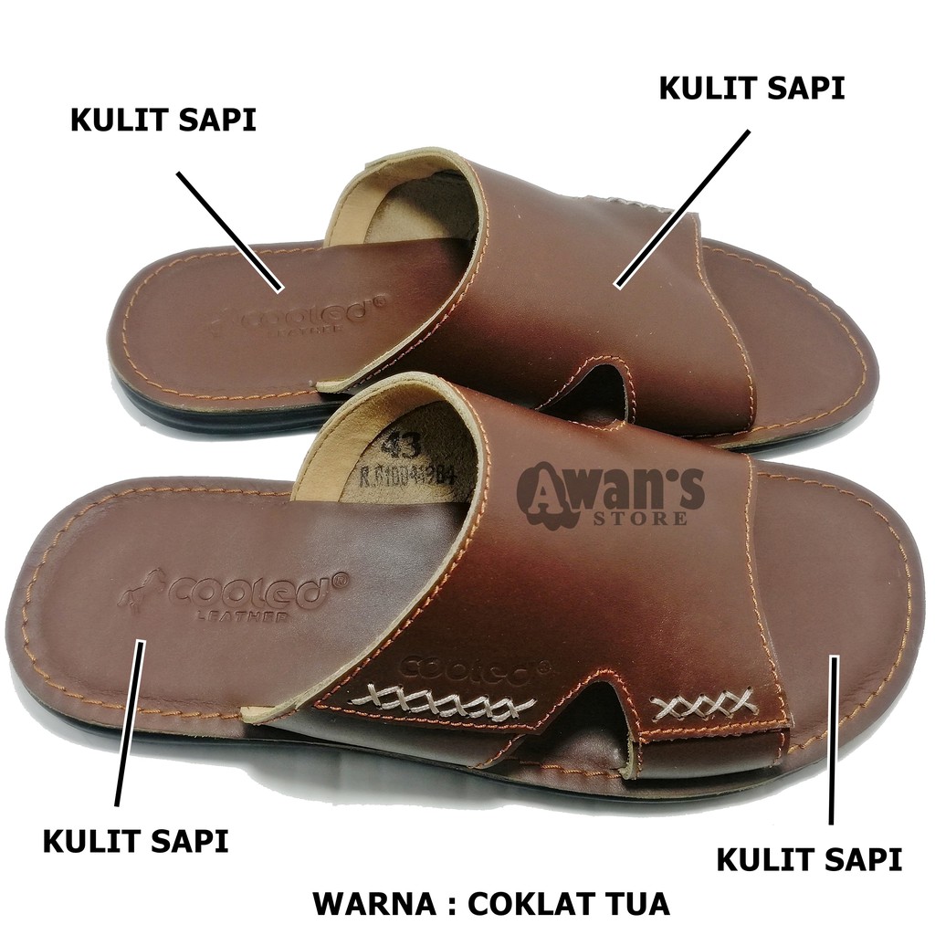 SANDAL KULIT PRIA Sandal Pria Bahan Kulit Sapi Asli Berkualitas