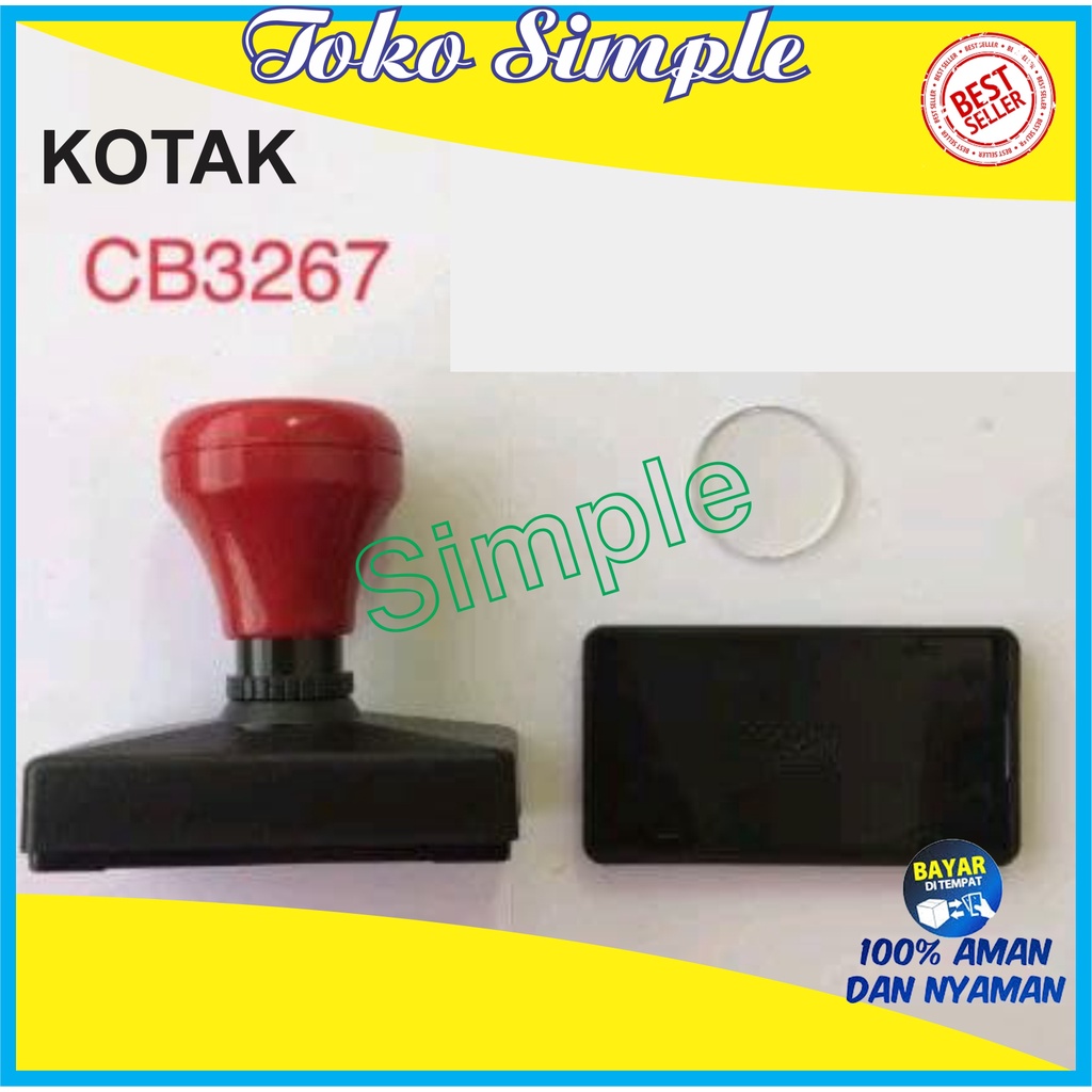 

GAGANG STEMPEL FLASH UKURAN 32X67 STEMPEL WARNA