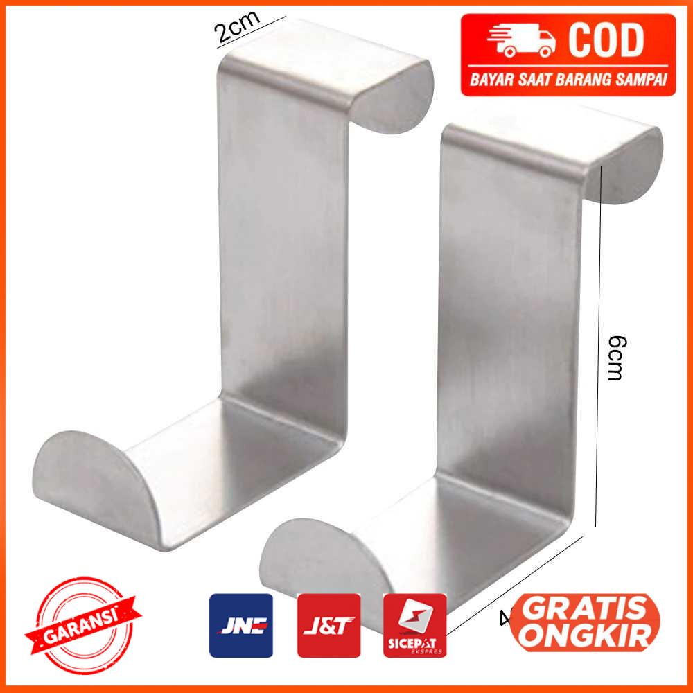 Gantungan Hook Cabinet Door Hanger Stainless Steel 2PCS