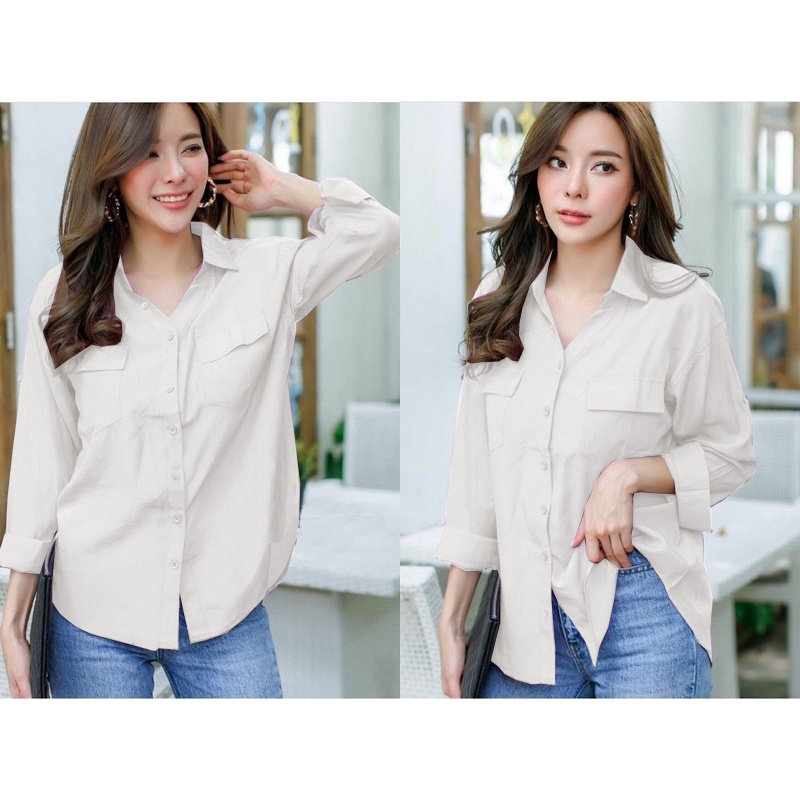 KALANTHA FASHION Yeseo Shirt Hem Wanita Terbaru Kemeja Wanita Bahan Rayon Atasan Wanita Terlaris-1