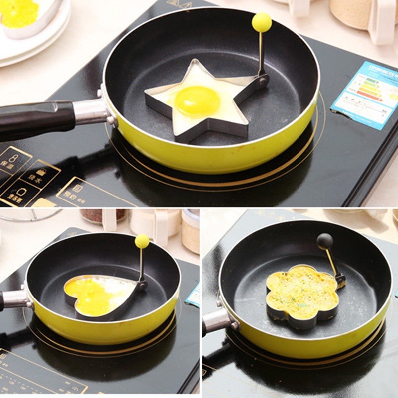 Cetakan Telur Karakter Telor Ceplok Mata Sapi Dadar Goreng Stainless Steel Pancake