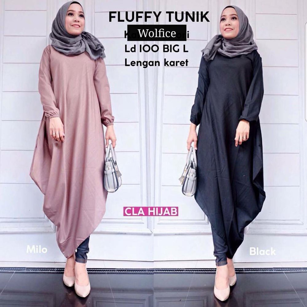 Jual mini dress baju muslim busana muslim wanita tunic blouse atasan wanita Murah