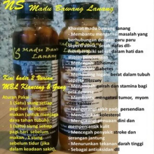 Madu bawang lanang 175gram obat alami herbal