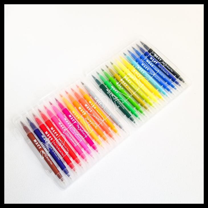 

TERBARUU!! Macs Dual Tip Brush Marker Color 24 Warna Spidol TERBARU