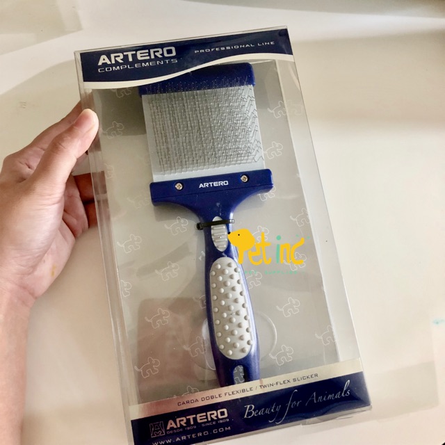 Artero double flexible slicker atau pet brush sisir anjing atau kucing