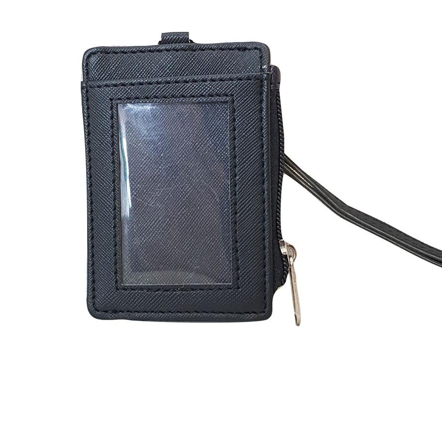 

Lanyard Resleting Name Tag Seleting ID Card Holder Zipper Kulit TerPU Leather Lanyard NameTag ..