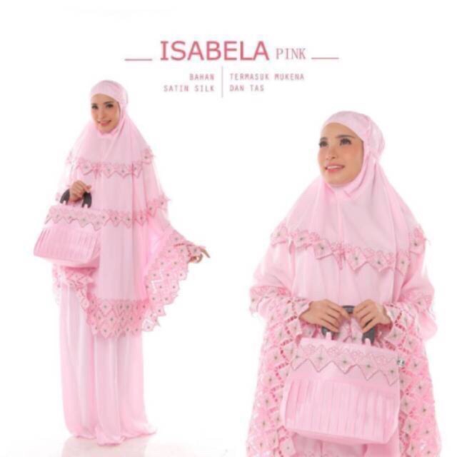 Mukena Dewasa Satin Silk Isabela || Mukena Satin Adem