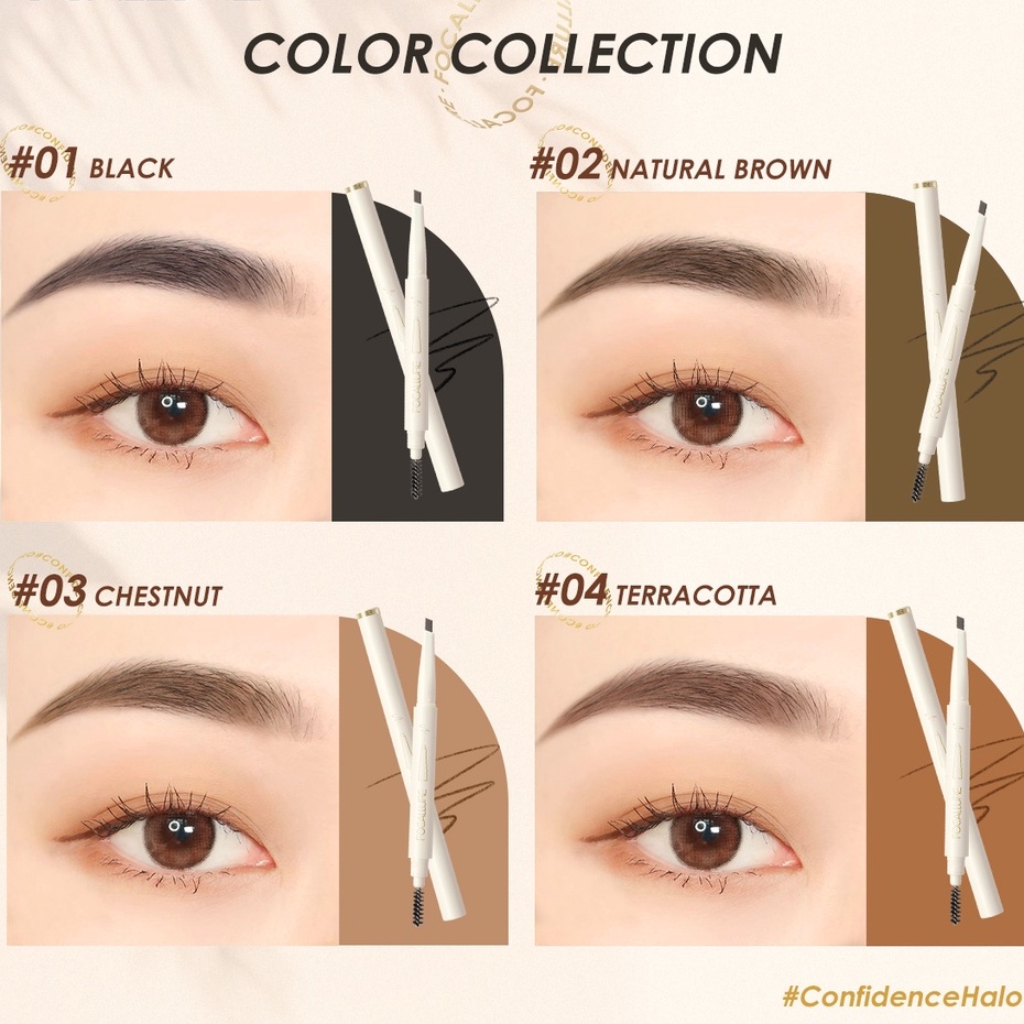 (READY &amp; ORI) Focallure Silky Shaping Eyebrow Pencil FA202 FA 202 terbaru pensil alis waterproof tahan lama viral